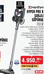 HEİFER HYPER PRO X ŞARJLI SÜPÜRGE